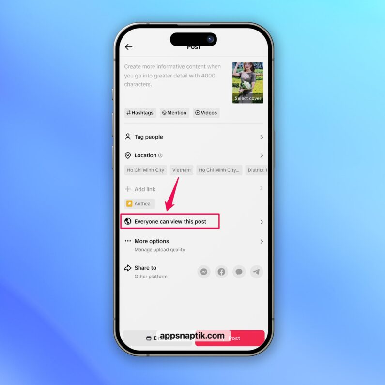 How to take photos on TikTok using an Android phone